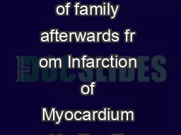          Support of family afterwards fr om Infarction of Myocardium Vasilios Tz