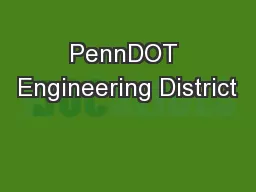 PennDOT Engineering District