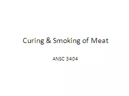 Curing & Smoking of Meat