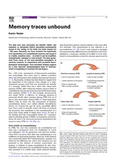 MemorytracesunboundKarimNaderDepartmentofPsychology,McGillUniversity,M