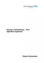 Having a Tracheotomy
