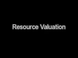 Resource Valuation