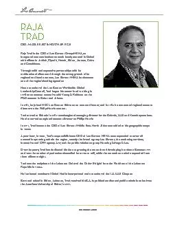 Raja Trad is the CEO of Leo Burnett Group MENA, an integrated communic