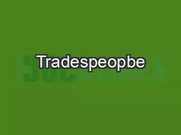 Tradespeopbe