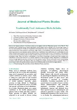 Journal of Medicinal Plants Studies