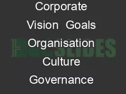 VGroup Operating Framework Corporate Vision  Goals Organisation Culture Governance Processes