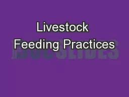 Livestock Feeding Practices