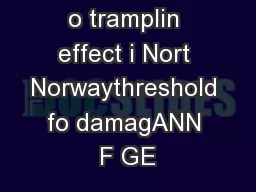 A observatio o tramplin effect i Nort Norwaythreshold fo damagANN F GE