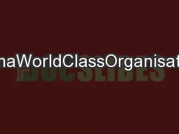 JoinaWorldClassOrganisation