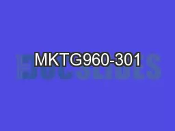 MKTG960-301