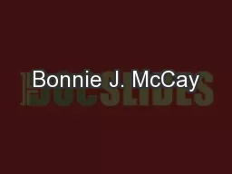 Bonnie J. McCay
