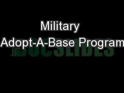 Military Adopt-A-Base Program