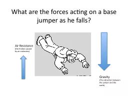 What are the forces acting on a base jumper as he falls?