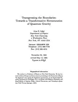 ransgressingtheBoundaries:ardsaTeHermeneuticsofQuantumGraAlanD.Sokartm