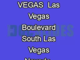 CANCUN RESORT LAS VEGAS  Las Vegas Boulevard South Las Vegas Nevada  UNITED STATES