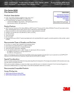 Product Bulletin 3630/3730 Release I