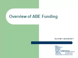 Overview of ABE Funding