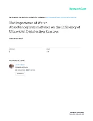 The Importance of Water Absorbance/Transmittance on theEfficiency of U