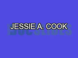 JESSIE A. COOK