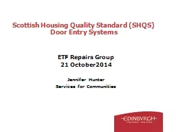 Scottish Housing Quality Standard (SHQS)