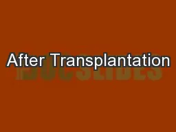 After Transplantation