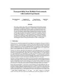 TransportabilityfromMultipleEnvironmentswithLimitedExperiments
...