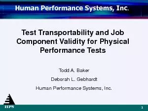 Human Performance Systems, Inc
