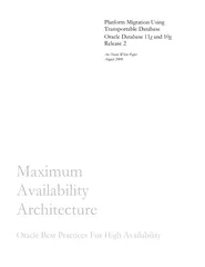 Maximum Availability Architecture