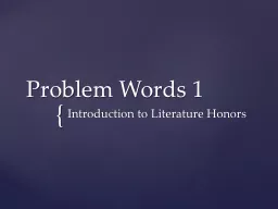 Problem Words 1