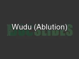 Wudu (Ablution)