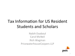 Tax Information for US Resident Students and Scholars
