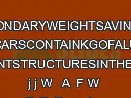 REPORThUSTAINABILITYOFTHEUROPEANALUMINIUMINDUSTRYi  ECONDARYWEIGHTSAVINGS ODAYgSCARSCONTAINKGOFALUMINIUM LUMINIUMFRONTSTRUCTURESINTHEMEDIUMTERM  j j W   A  F W  F  F  F  m sin  k  cos  LEVELHISPHENO