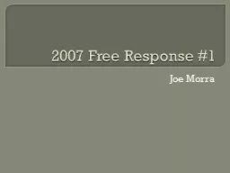 2007 Free Response #1