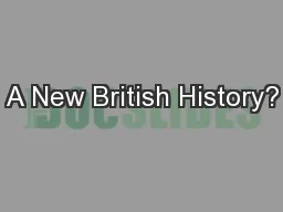 A New British History?