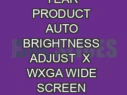 FREE MERCUR LAMP ARRANTY YEAR PRODUCT AUTO BRIGHTNESS ADJUST  X  WXGA WIDE SCREEN SIGNATURE