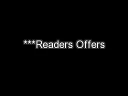 ***Readers Offers