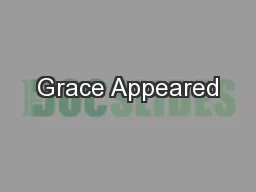 Grace Appeared