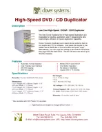 HighSpeed DVD  CD Duplicator Description Low Cost HighSpeed DVDR  CDR Duplicator The new