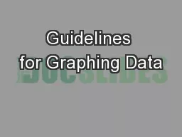 Guidelines for Graphing Data