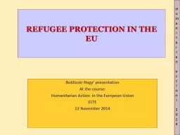 REFUGEE PROTECTION IN THE EU