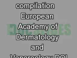 The Authors  Journal compilation   European Academy of Dermatology and Venereology DOI