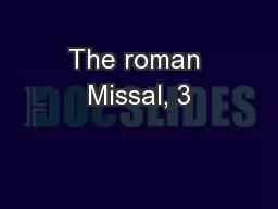 The roman Missal, 3
