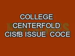 COLLEGE CENTERFOLD CISfB ISSUE  COCE