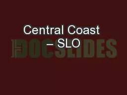 Central Coast – SLO