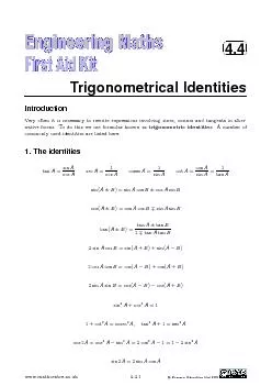 TrigonometricalIdentities