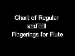 Chart of Regular andTrill Fingerings for Flute