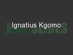 Ignatius Kgomo