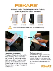 Instructions for Replacing the rail in Fiskars