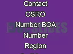 Contractors Dec Group By Region Location Name Address Business Phone Fax Contact OSRO