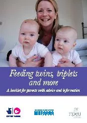 Feeding twins, triplets and moreA booklet for parents with advice and